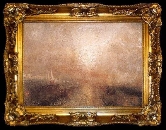 framed  J.M.W. Turner Yacht approaching the Coast, ta009-2